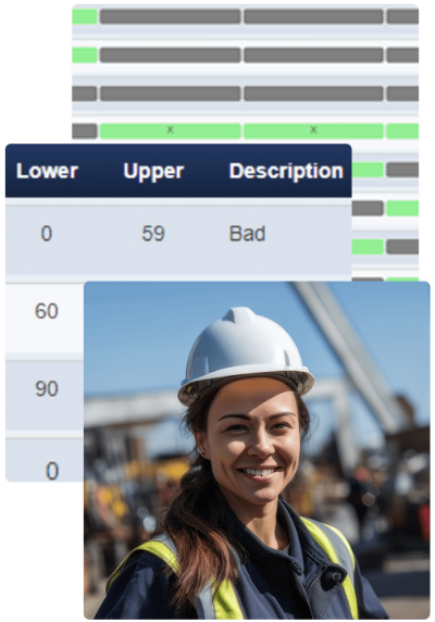 Woman wearing hardhat Woman wearing hardhat